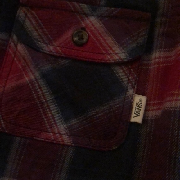 Boys Vans Navy and Red flannel - size Small - Picture 4 of 5